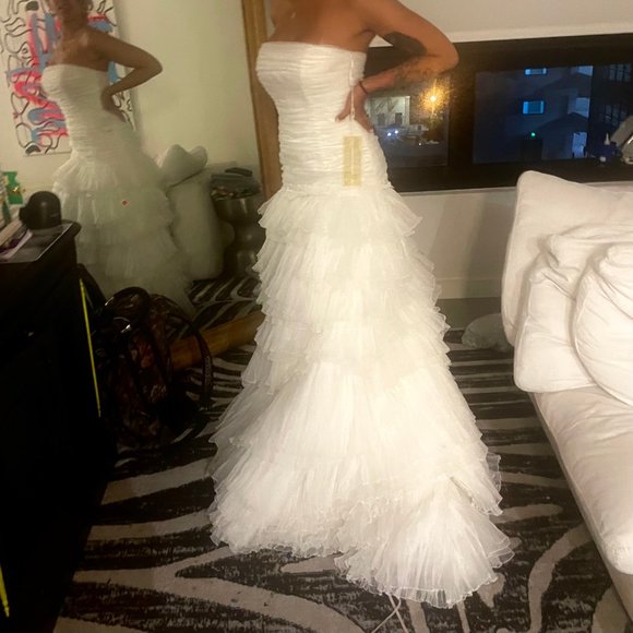 NWT ROSA CLARA WEDDING GOWN UNALTERED SAMPLE - Picture 6 of 16